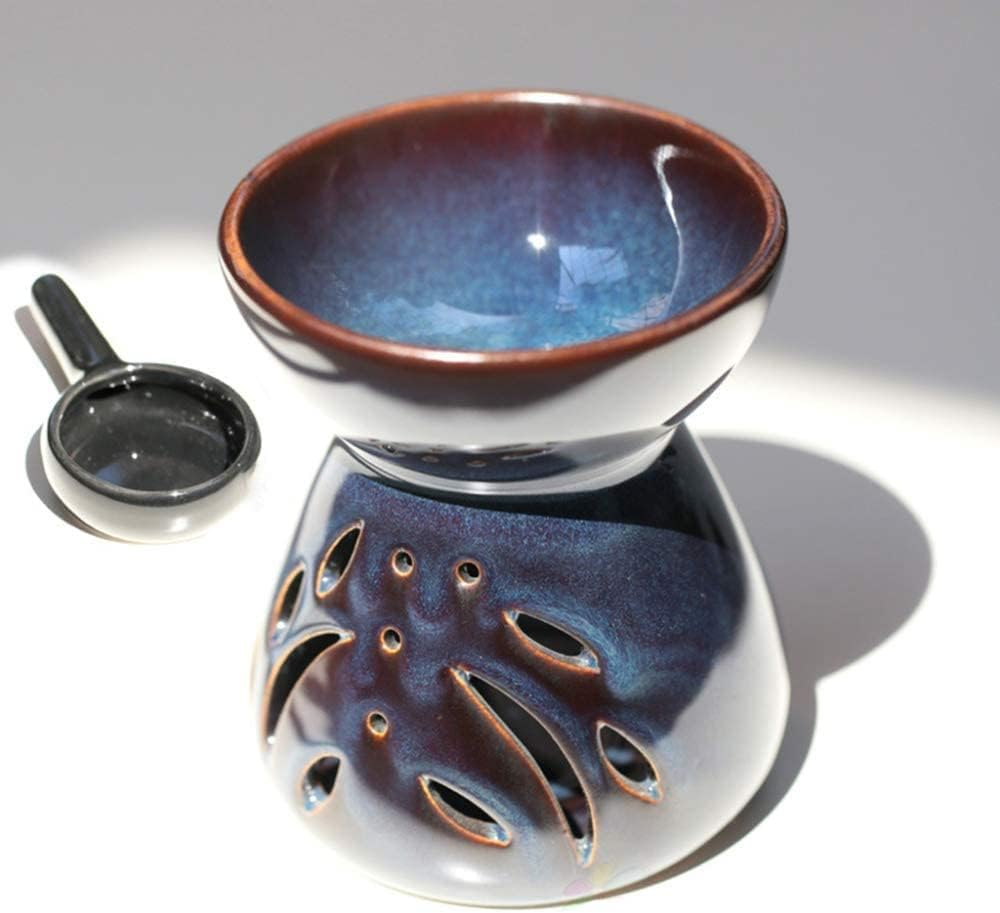 Sculpture Statue Antiques Collectables，Home Decorative Ceramic Aromatherapy Burner/Essential Oil Warmer Candle Holder for Home Decor Meditation image number 1