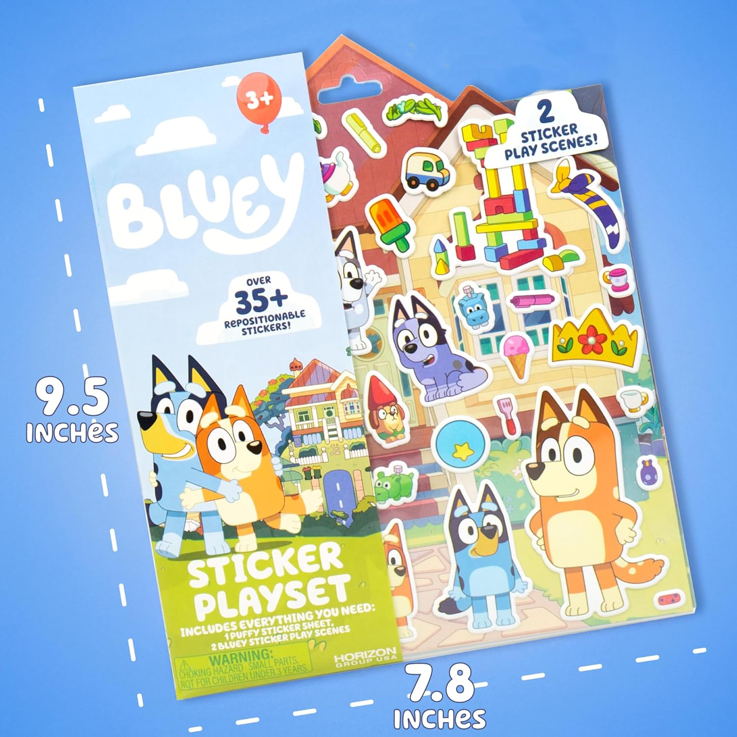 Bluey Sticker Playset - Reusable Interactive Puffy Stickers for Kids, Perfect Birthday Party Gift, Road Trip Toy, Improves Dexterity, Great for Ages 3-6 image number 5