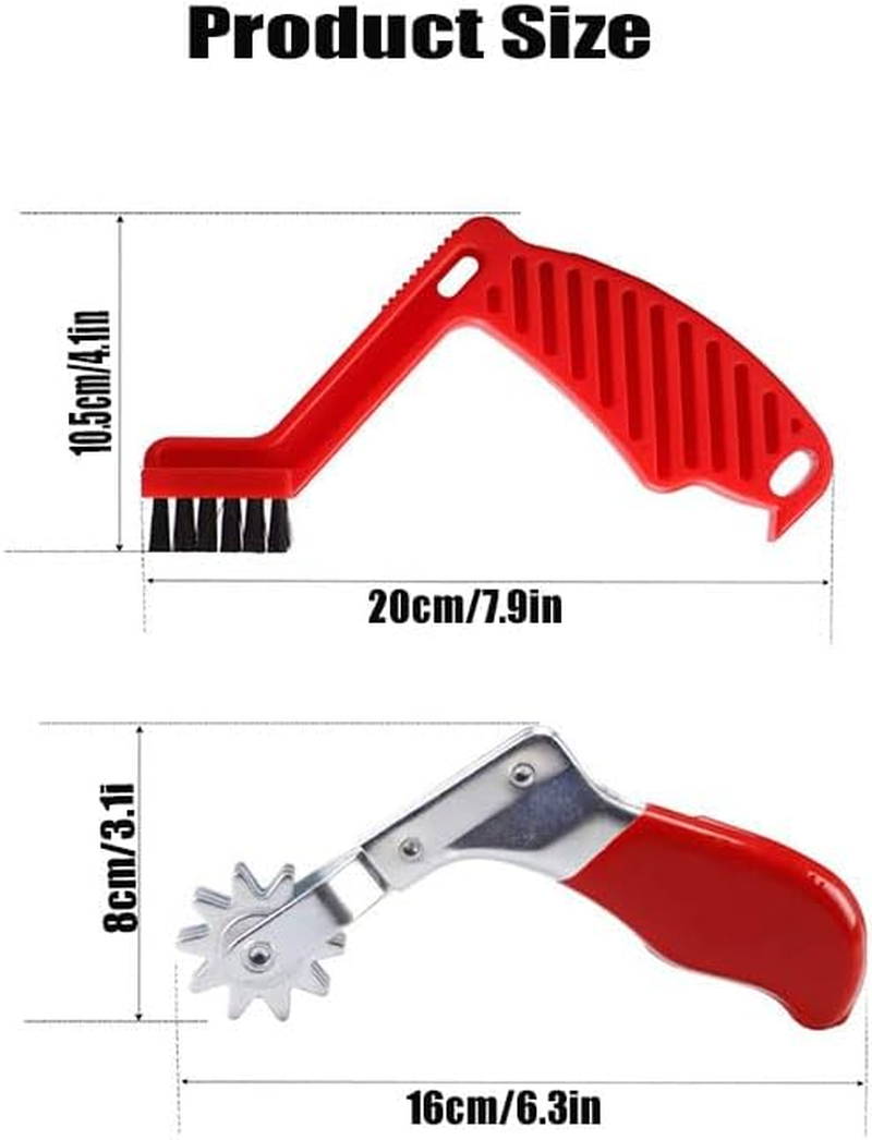 2 Pcs Polishing Pad Conditioning Brush,Polishing Pad Cleaner,Polishing and Buffing Pad Cleaning Spur Tool,Polishing Spur Tool Set,For Buffing Pads and Woolen Pads (Red) image number 2