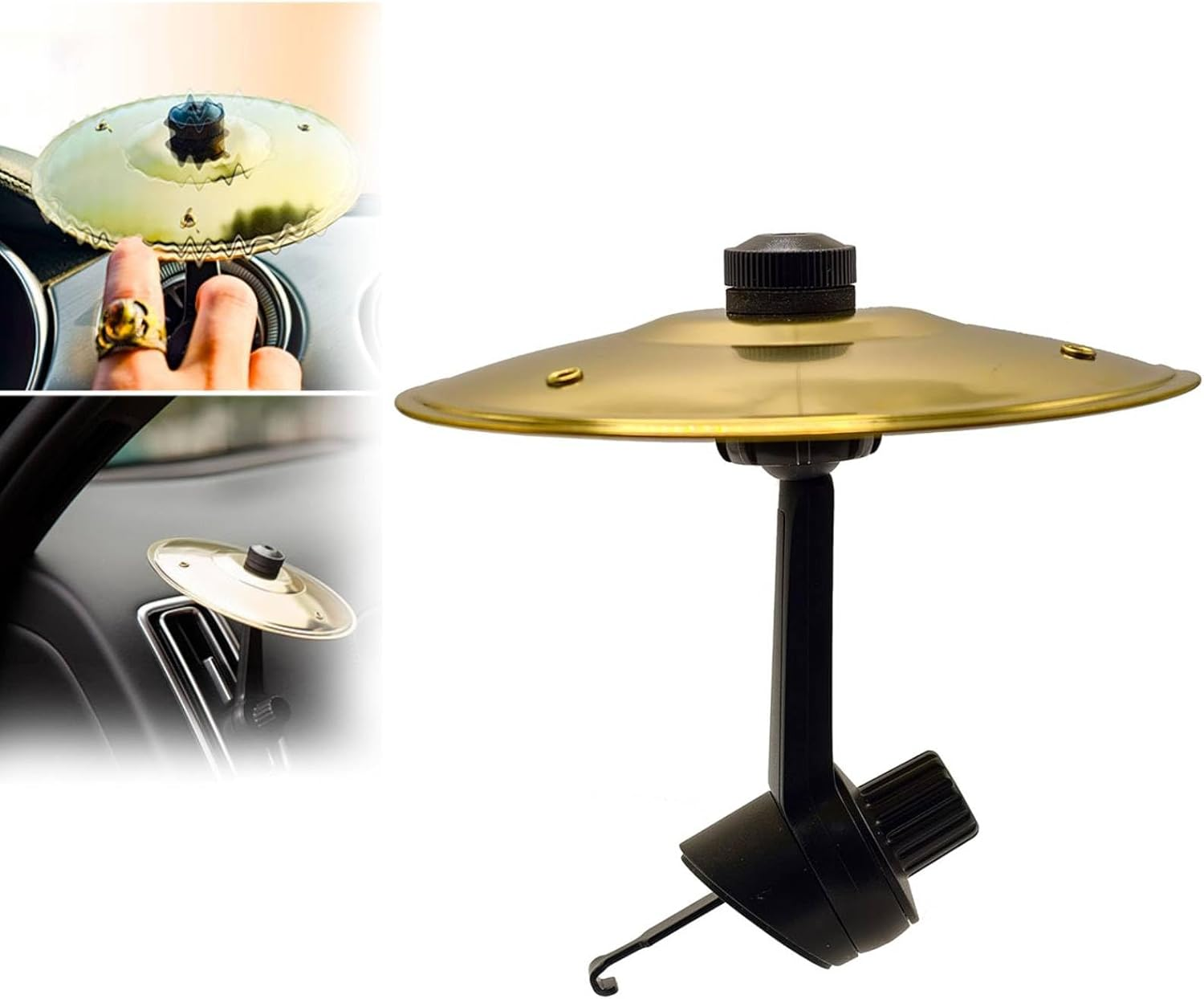 Car Crash Cymbal, Funny Car Crash Cymbal Air Vent, Car Drum Cymbal Air Vent, Car Cymbal Air Vent, Mini Drum Car Vent Cymbal, Clip-On Car Crash & Ride Cymbals for Music Lovers