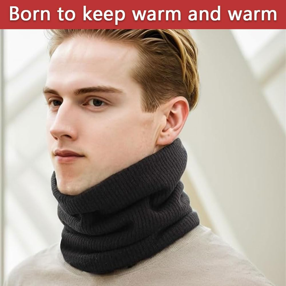 2 Pack Thermal Neck Warmer for Men & Women &ndash; Winter Neck Gaiter Face Scarf, Windproof Ski Snood Mask for Cold Weather, Double-Layered for Extra Warmth image number 5