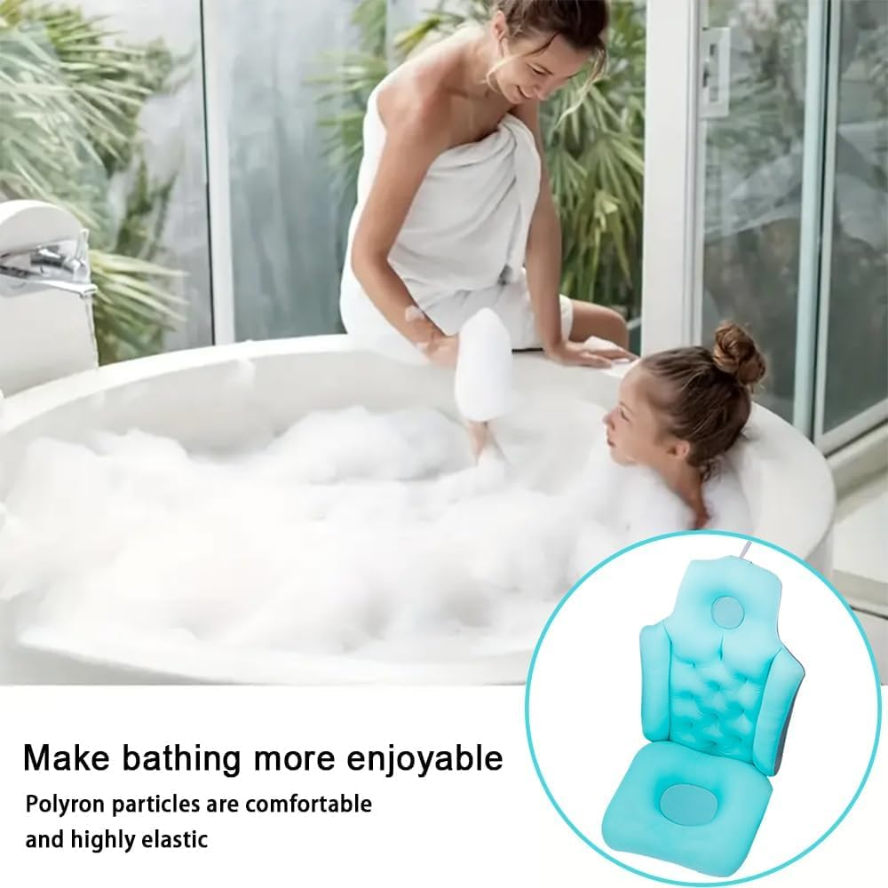 Full Body Bath Cushion Bath Pillow, Non-Slip Portable Bath Cushion, Bathtub Cushion Bathtub Seat Backrest for Head Neck Shoulder Back Support, Spa Pillow Mat for Bathtub, 74 * 35CM image number 4