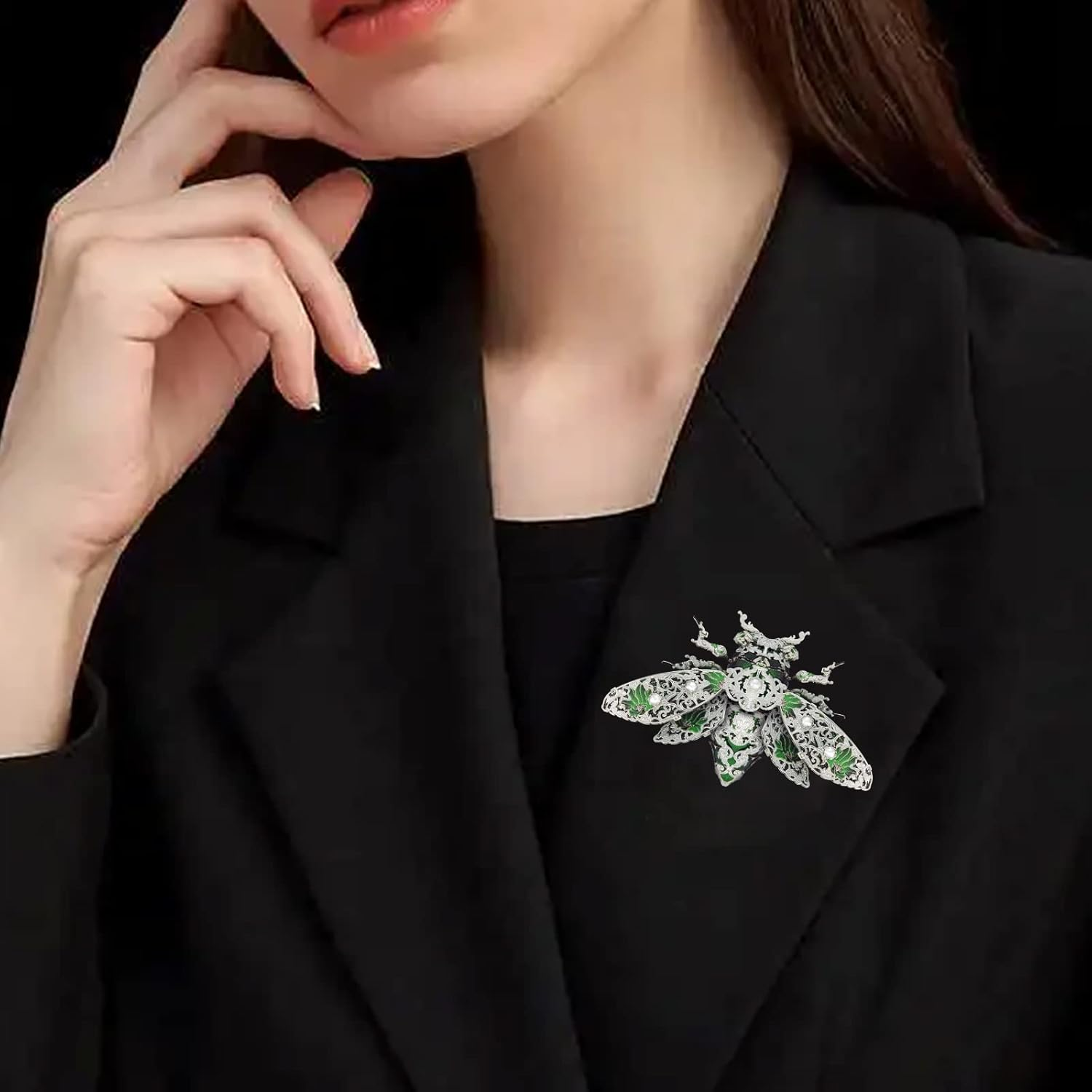 Piececool Metal 3D Puzzles for Adults, Cicada 3D Model Building Kits Insect Themed Animal Fashion Brooch Assembling DIY Crafts Creative Gifts