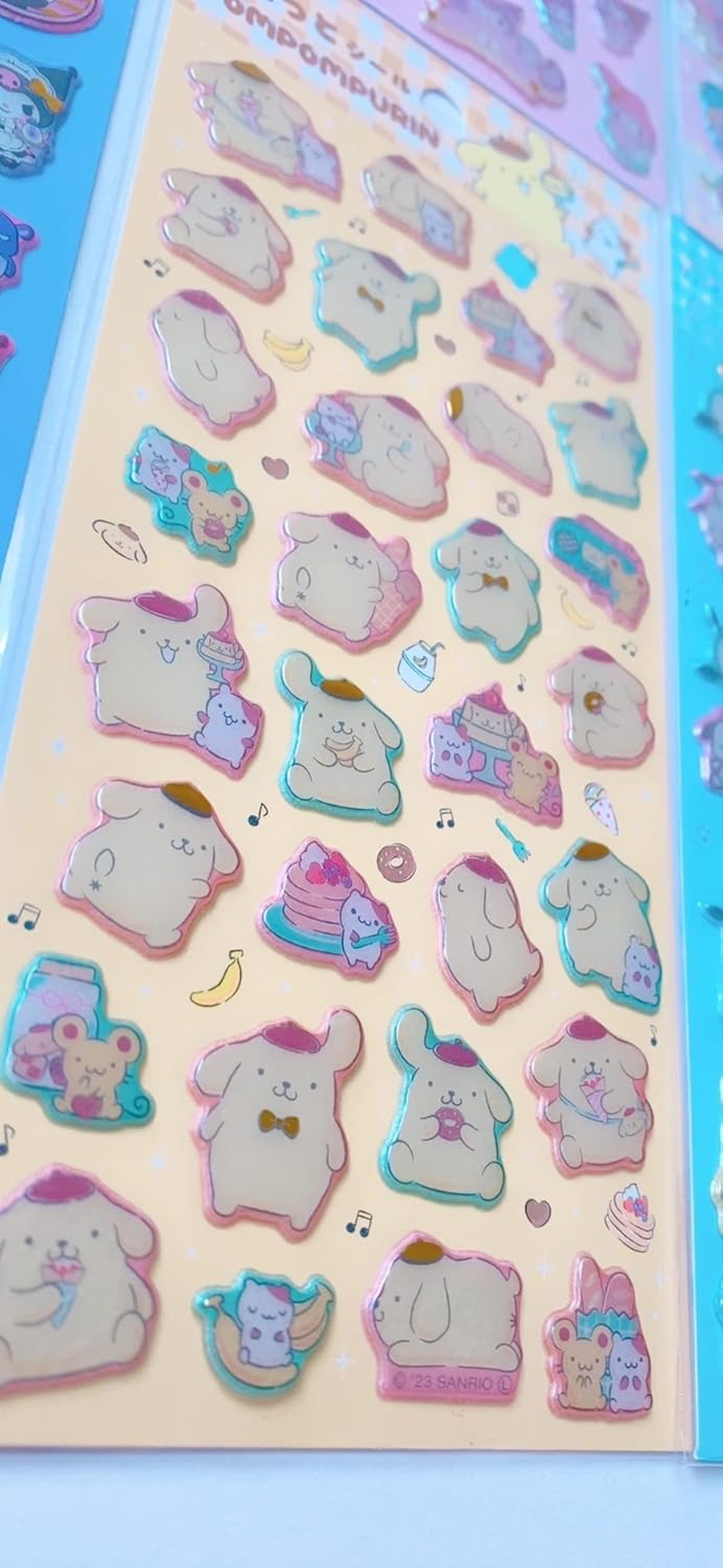 Can Do Pompompurin Pukutto Sticker Puffy Cushion Seal Cute Yellow image number 4