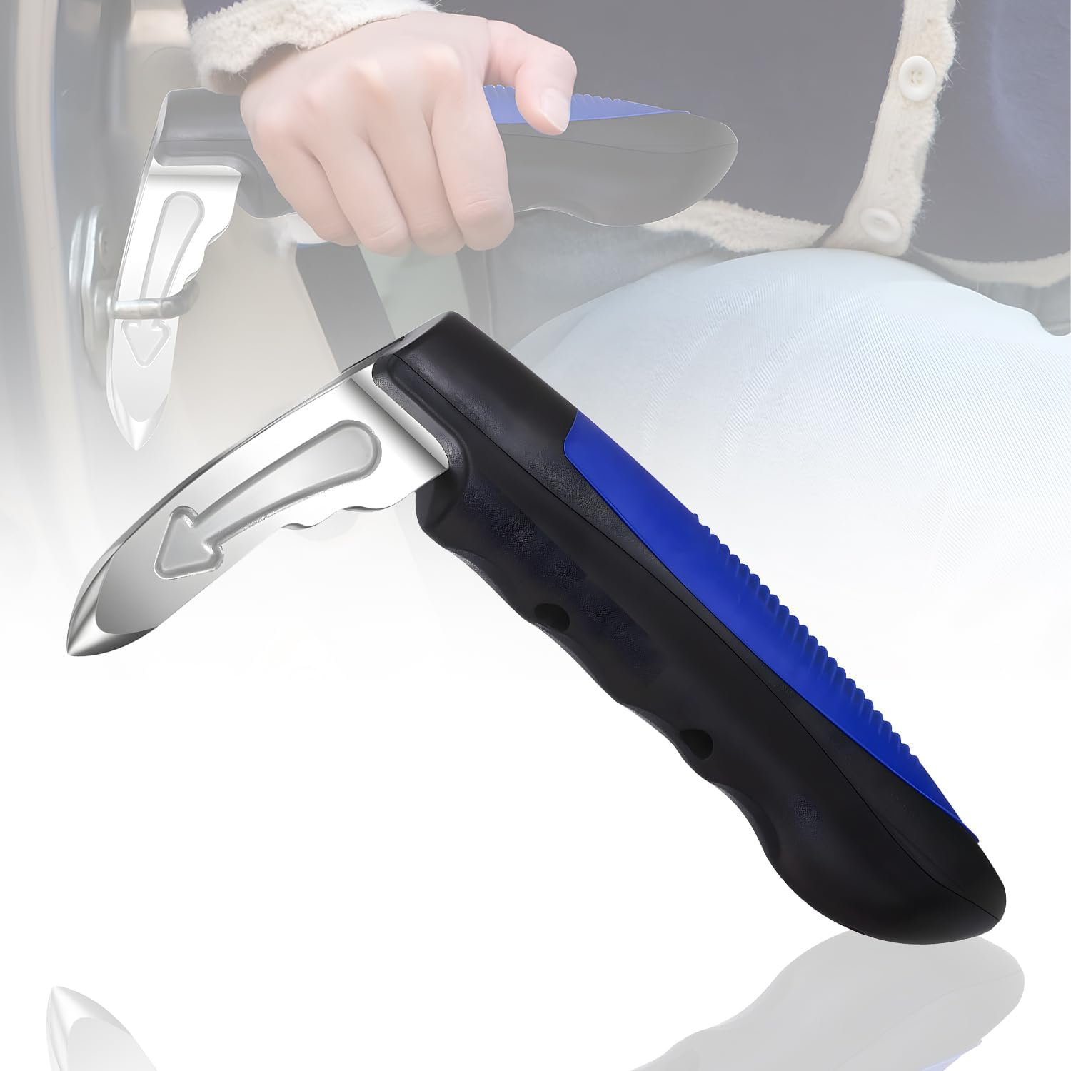 Portable Vehicle Support Handle,Car Door Latch Assist Standing Mobility Aid Grab Handle,Elderly Automotive Door Assist Handle with Glass Breaker