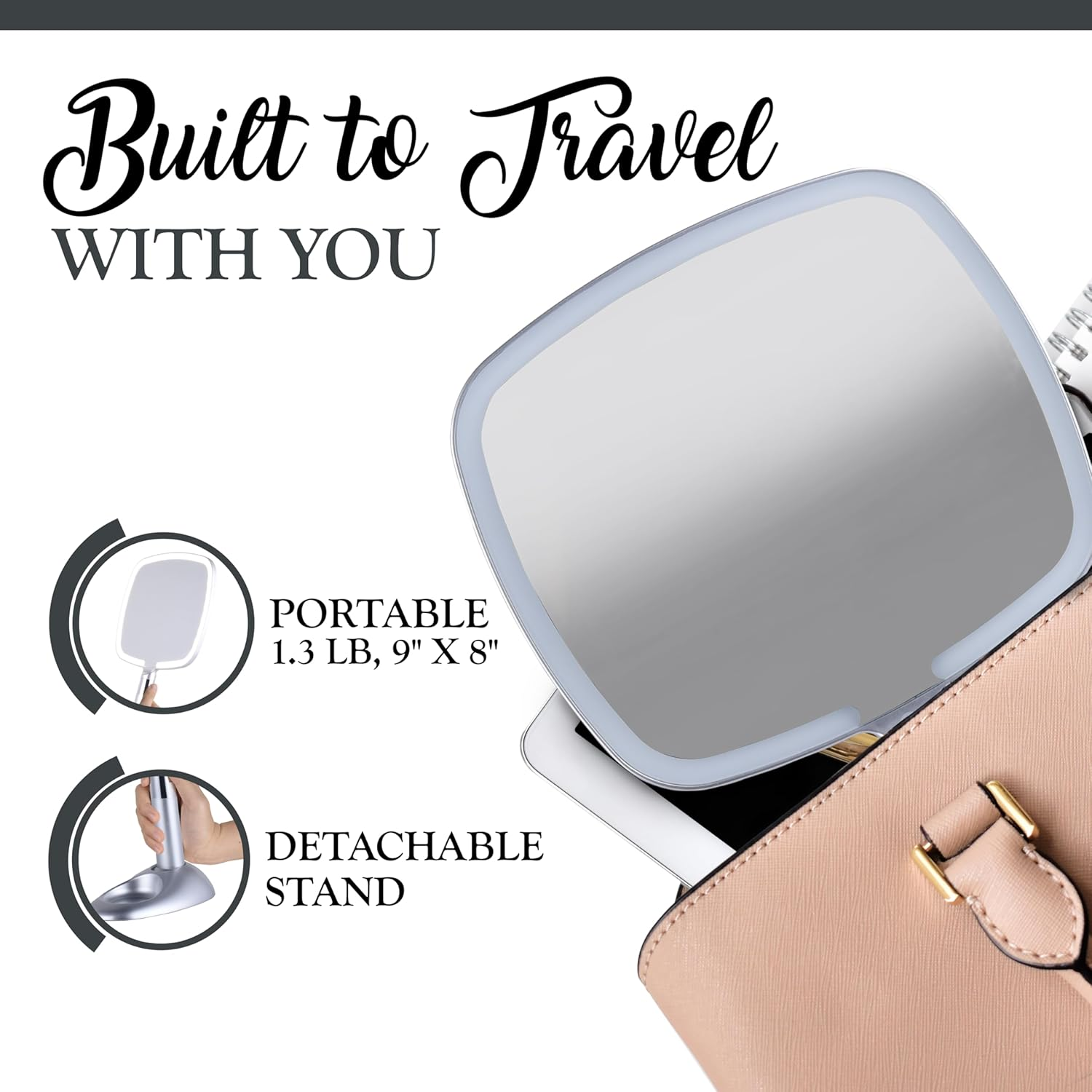 Mirrorvana Large & Comfy Hand Held Mirror (Silver), Pack of 10 image number 5