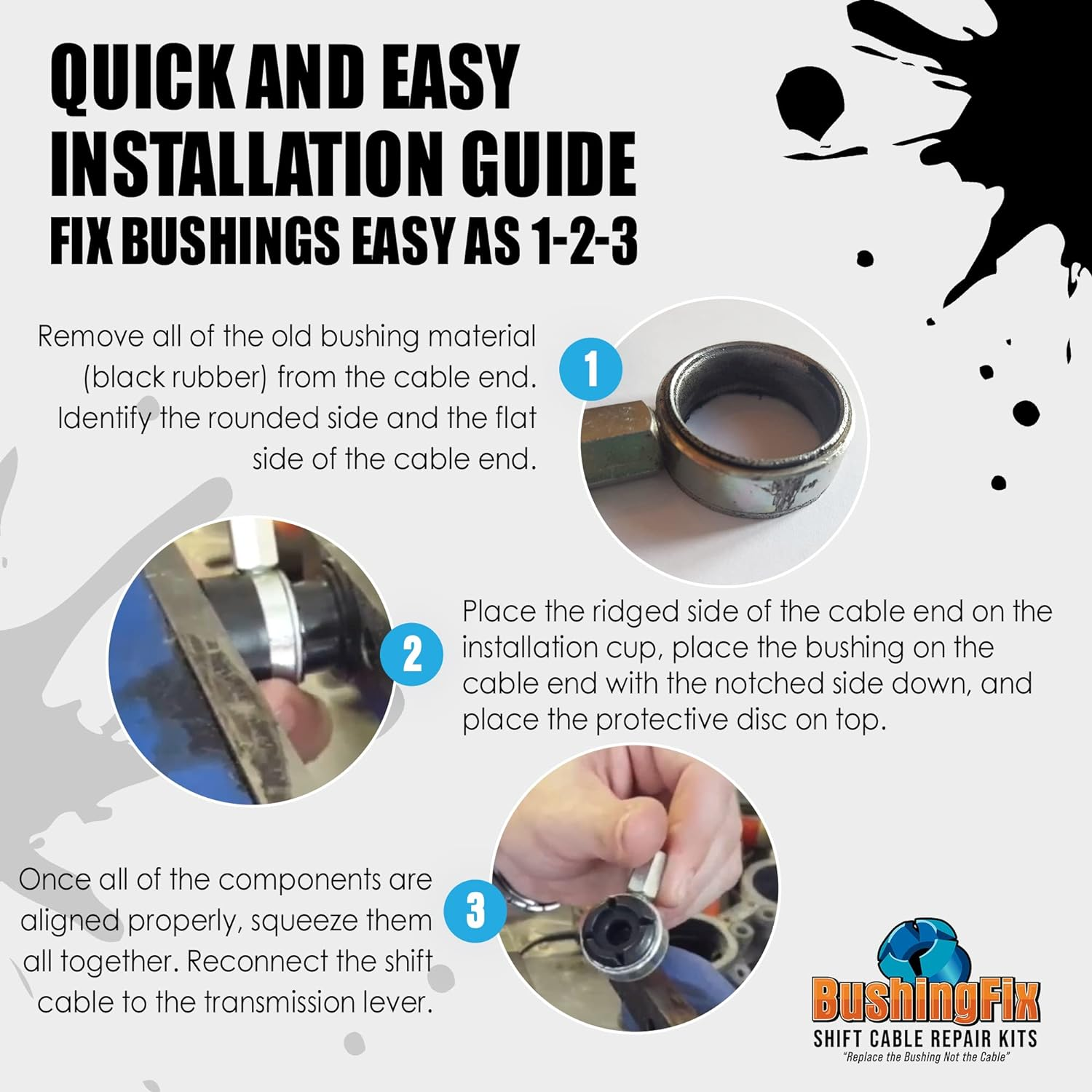 Bushing Fix Fm1Kit - Transmission Shift Cable Bushing Repair Kit image number 3