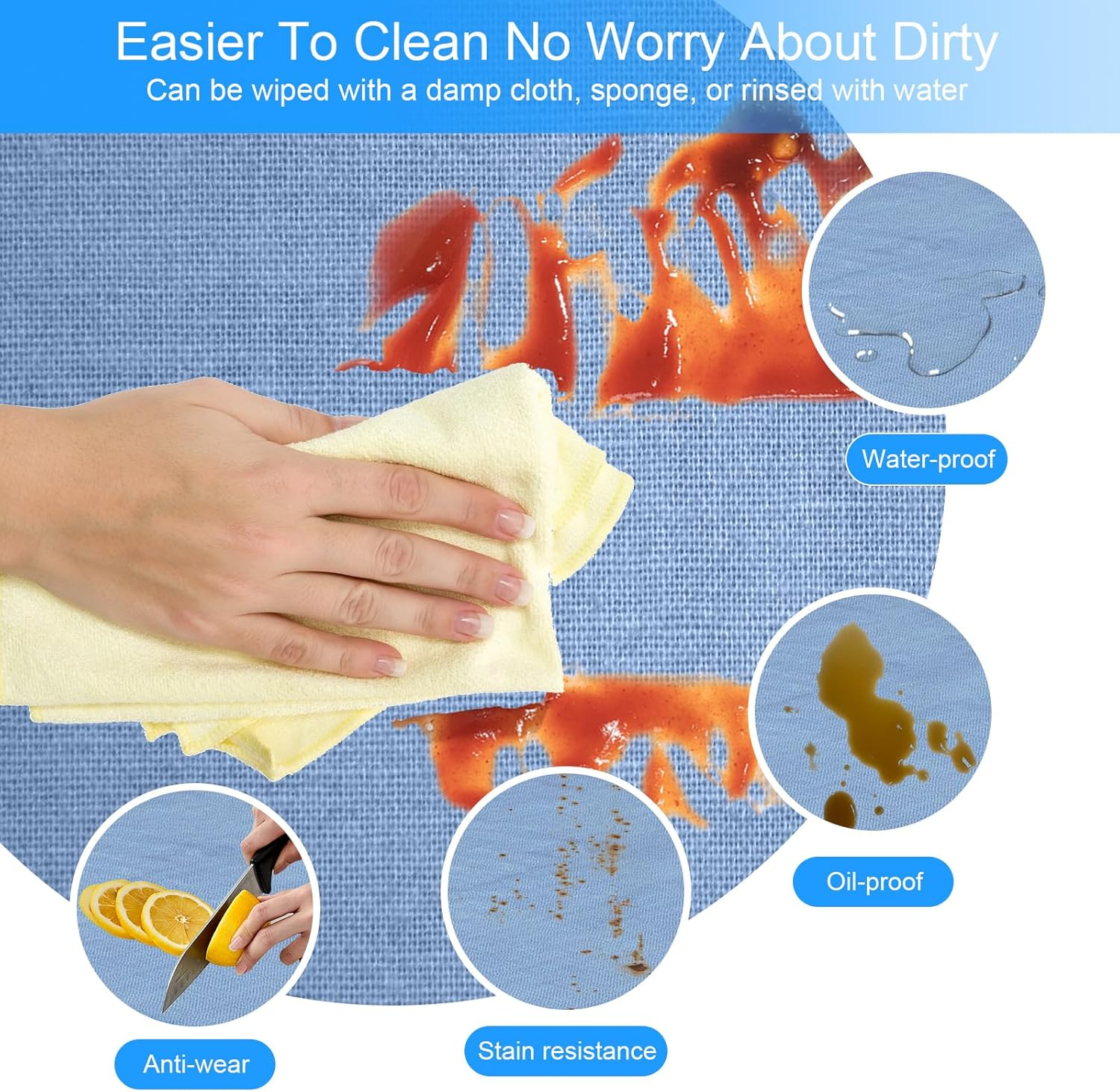 54X84 Inch / 1.37 * 2.13M Clear Vinyl Tablecloth Protector Waterproof/Oil-Proof Rectangle Plastic Transparent Sheet Table Cover image number 3