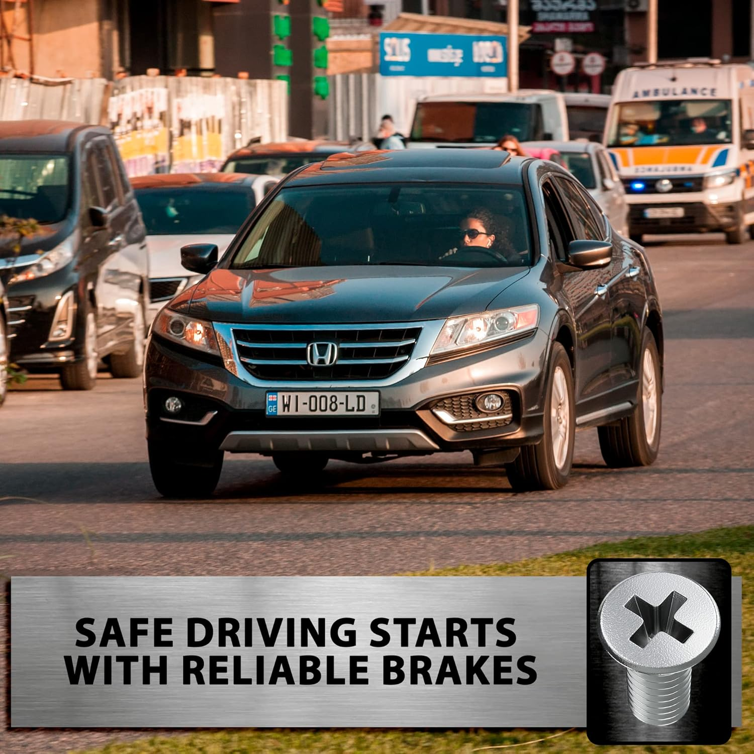 8Pcs Screw Rotor Brake Disc Retaining 93600-06014-0H - Set Is Best Replacement for Honda, Acura, Hyundai, Kia, Mazda - Front and Rear Stainless Steel Retaining Screws By image number 4